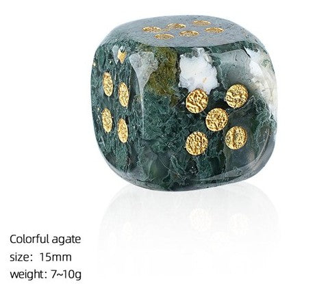 Indian Agate 15mm jade dice for mahjong