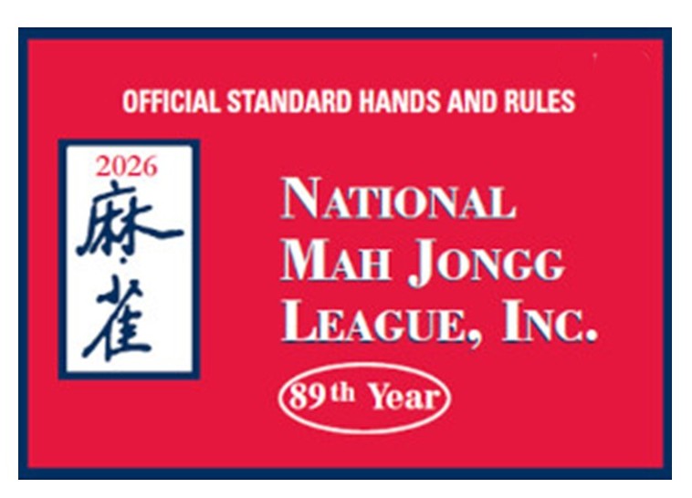 Official National Mah Jongg League (NMJL) 2026 Playing Card featuring the current year's American Mahjong hands and combinations for league and tournament play.