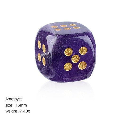 Amethyst 15mm jade dice for mahjong