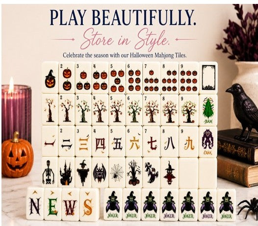 American Mahjong Tile Set - Halloween