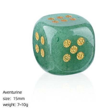 Green Aventurine 15mm jade dice for mahjong