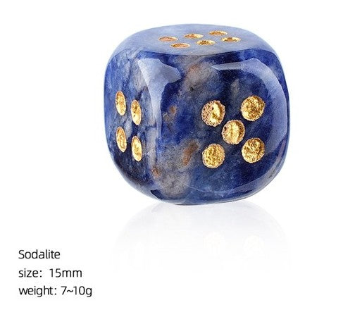 Sodalite 15mm jade dice for mahjong