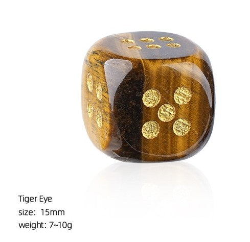 Tiger Eye 15mm jade dice for mahjong