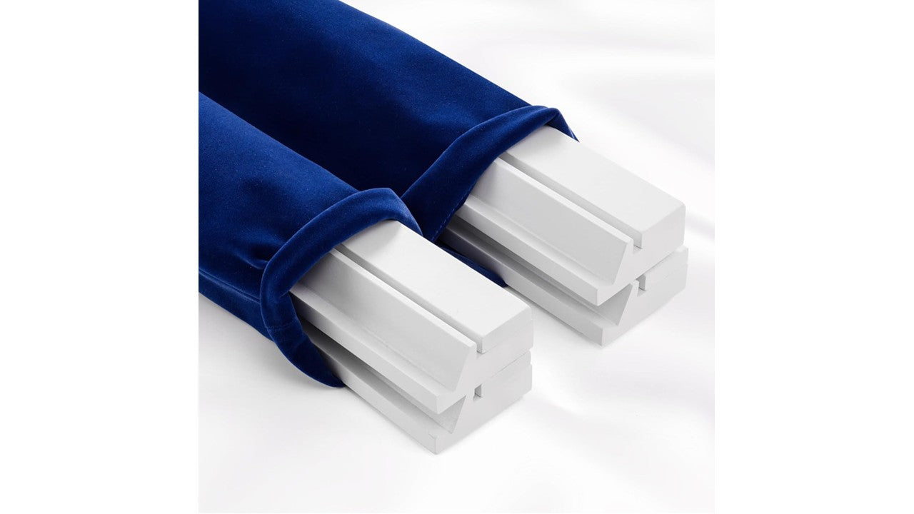 Navy velvet storage bag for four mahjong racks and pushers