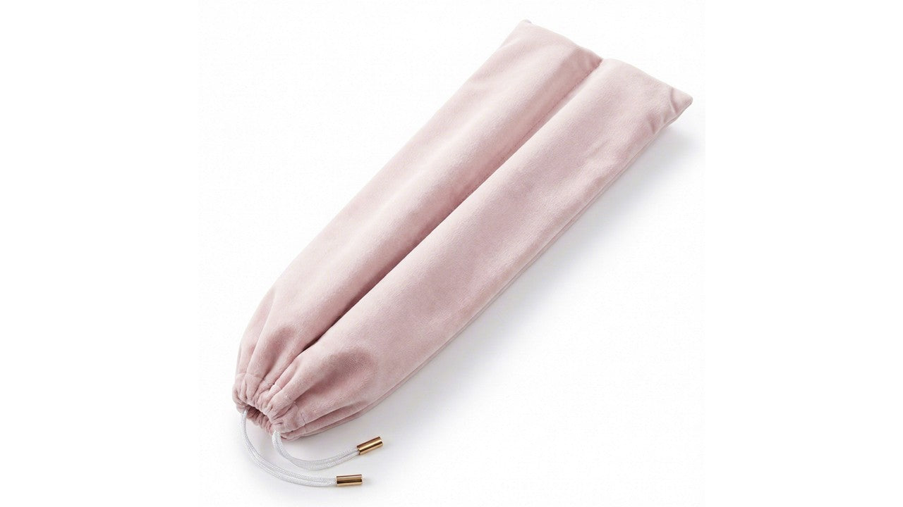 Pink velvet storage bag for four mahjong racks and pushers