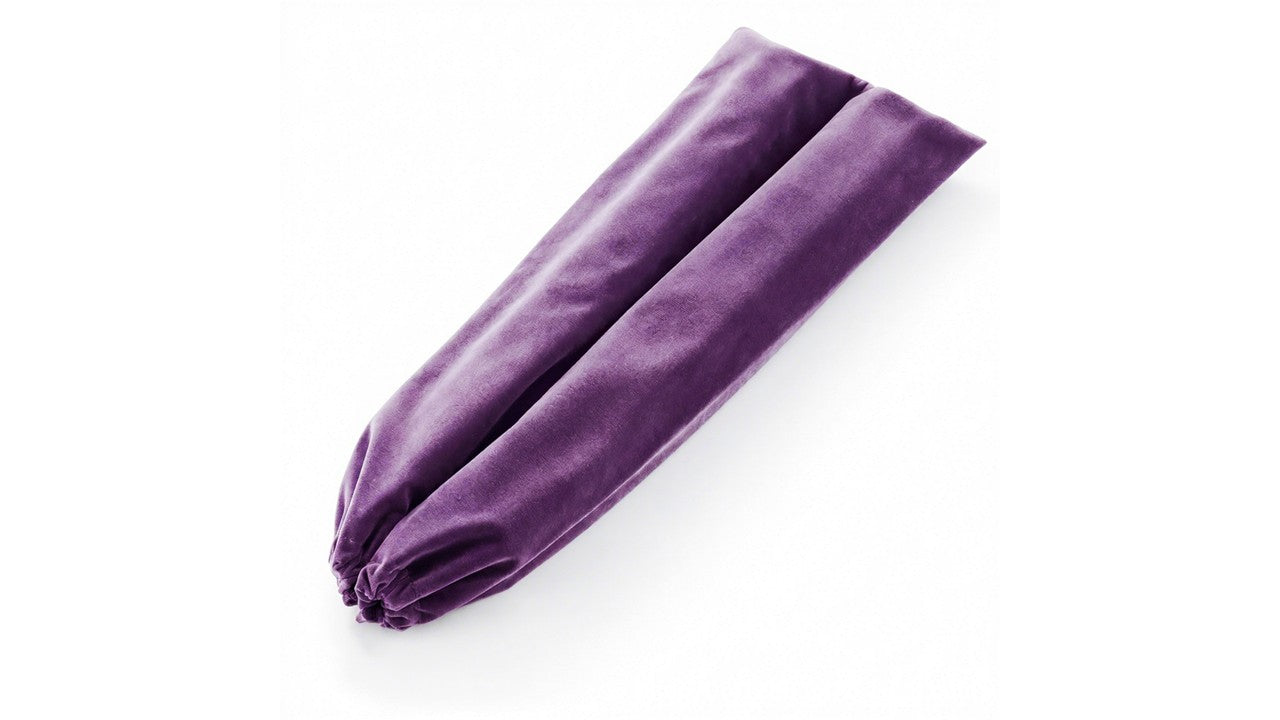 Purple velvet storage bag for four mahjong racks and pushers